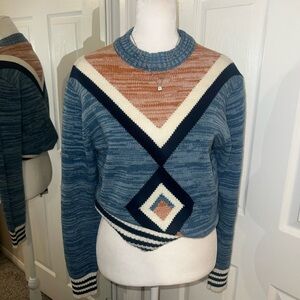 Vintage Korean 100% Acrylic Aztec Sweater Size M